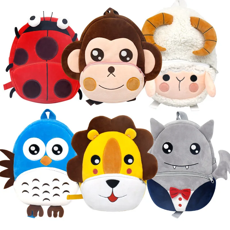 

Cartoon 3D Animal Kids Backpack Fashion Plush Girl Garden Bag Boy Satchel Children School Briefcase Toddler Travel Storage Bag