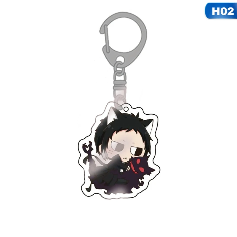 

Popular Bungo Stray Dogs Keychain Double Sided Key Chain Acrylic Pendant Anime Accessories Cartoon Key Ring
