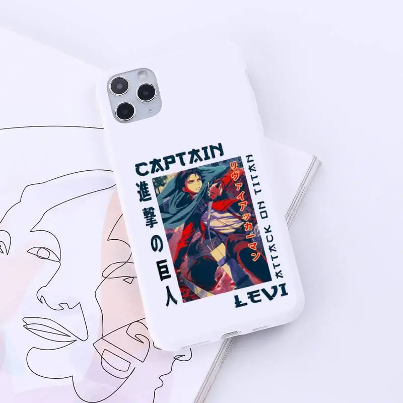 

Japan anime attack on titan Phone Case Candy Color for iPhone 6 7 8 11 12 s mini pro X XS XR MAX Plus