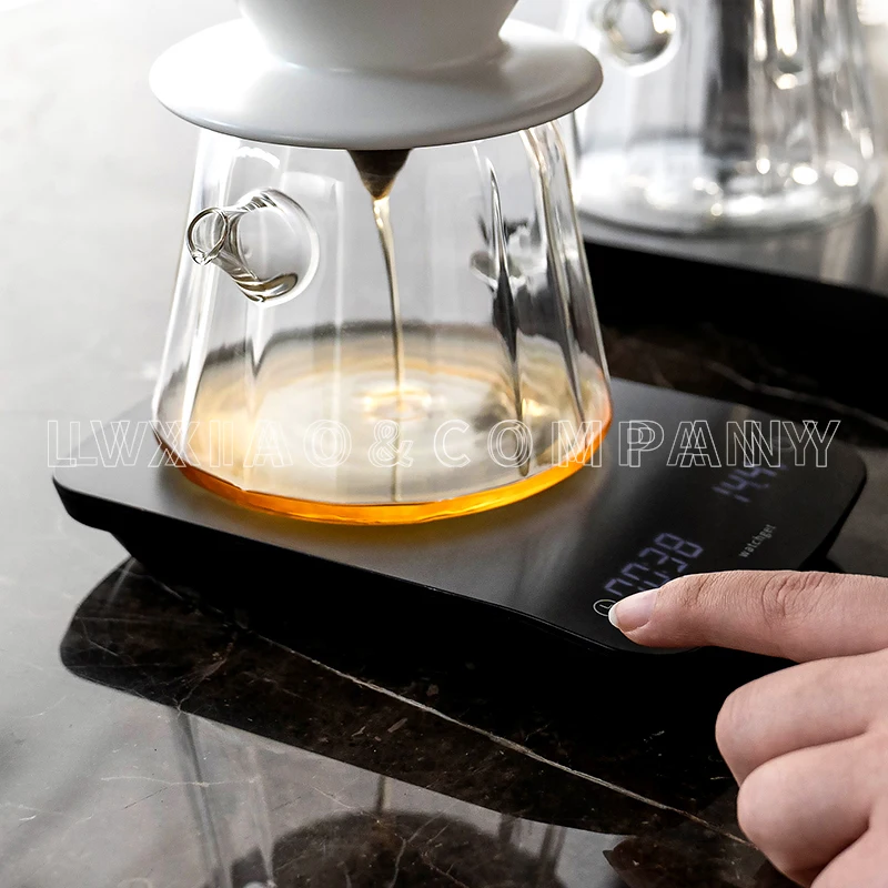 watchget w-131 Electronic Scale with Timer Digital Coffee Black for Espresso and Pour Over |