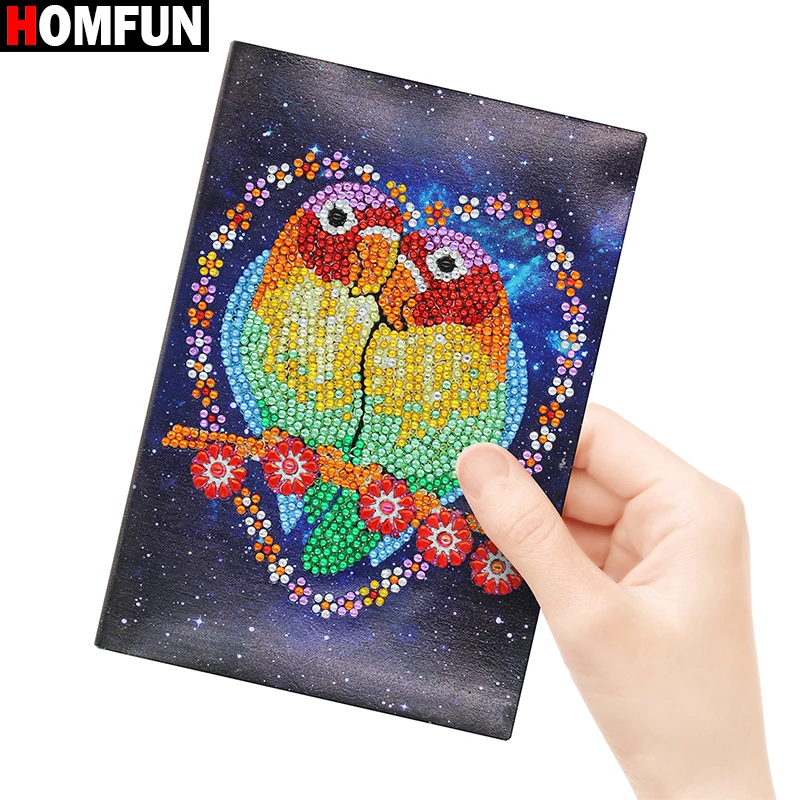 HOMFUN A5 блокноты 5D DIY алмазная живопись особой формы Дневник Книга Алмазная вышивка