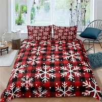 luxury 3d christmas snowflake printed 23pcs bedding set comfortable duvet cover pillowcase home textile queen and king size