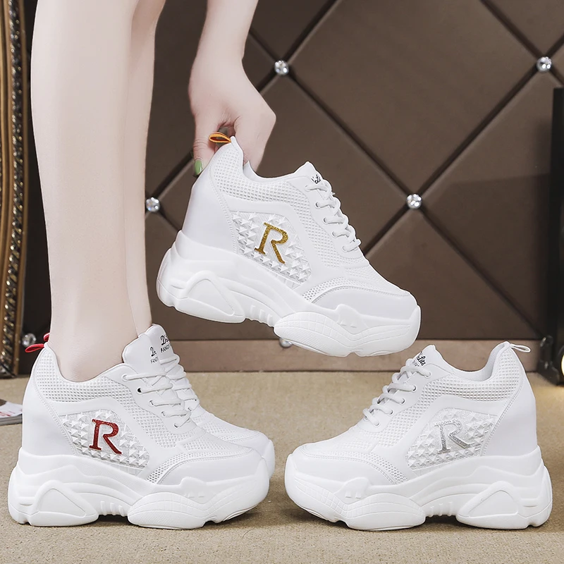 

Casual Shoes Summer Sneakers Women's Platform Chunky Sneakers Fashion High Women Sneakers Wedge Thick Sole Shoes Dad Footwear