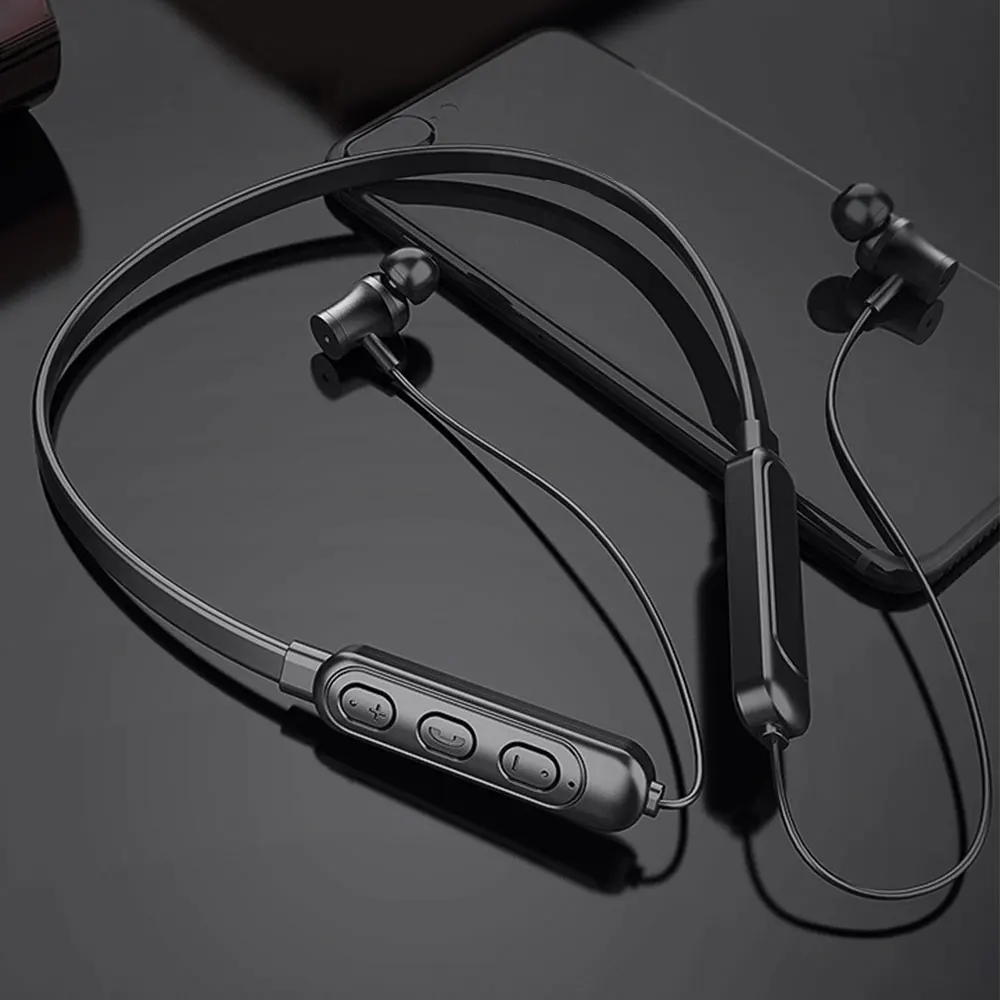 Спортивные Беспроводные Bluetooth 5,0 наушники гарнитура наушники с микрофоном IPX5 водонепроницаемые магнитные наушники шейным ремешком для iPhone Xiaomi
