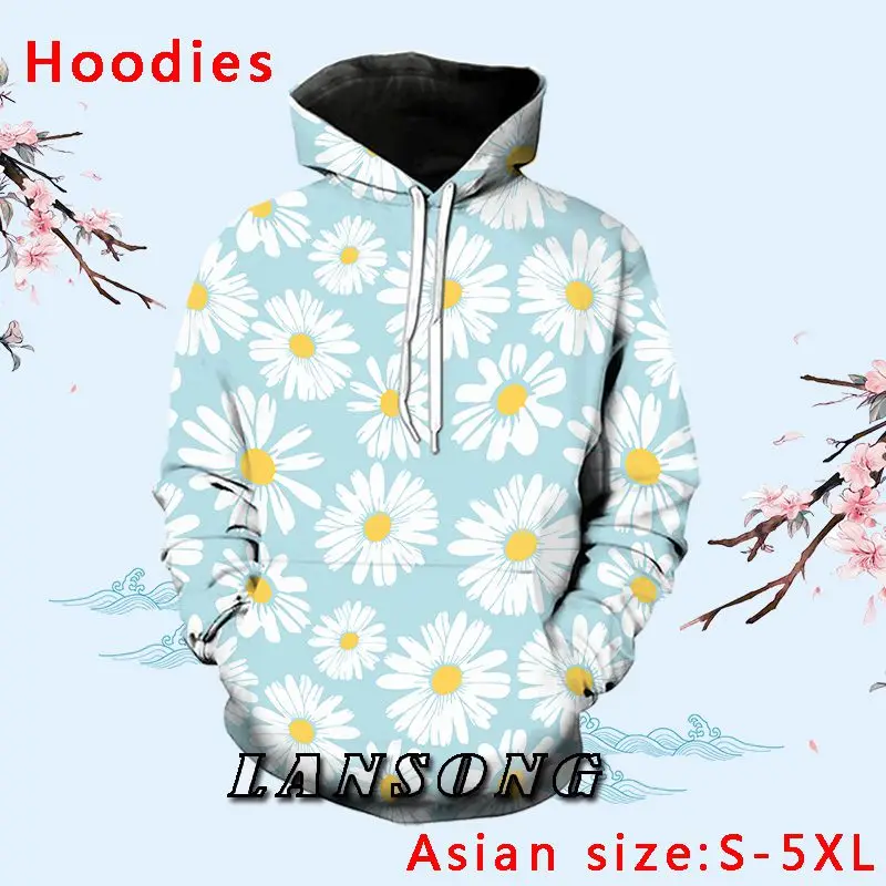 

Толстовка liaseo с желтыми цветами для мужчин и женщин, свитшот, смешная толстовка с 3D-принтом в стиле Харадзюку, куртка, уличная одежда, футбол...