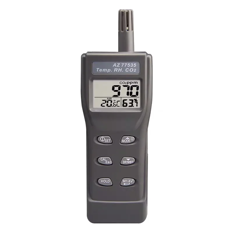 

AZ77535 Handheld Carbon Dioxide Gas Detector with CO2 Temperature and Humidity Points Tester Range 0 ~ 9999 ppm