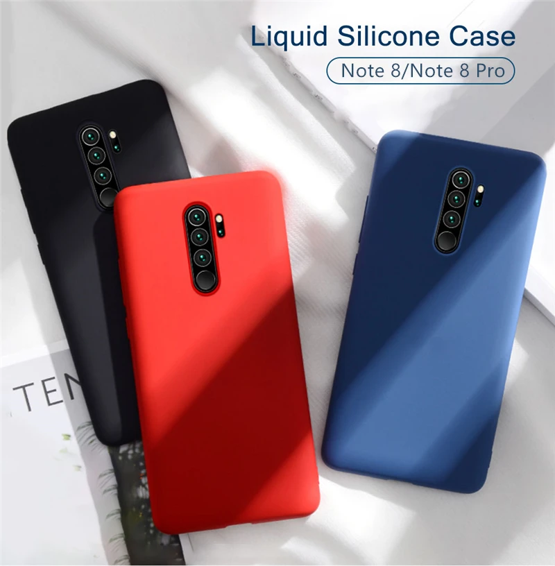 

For Redmi Note 8 Pro Case Liquid Microfiber TPU Silicone Thin Phone Capas Fundas Cover For Xiaomi Redmi Note 8 Case Redmi Note 8