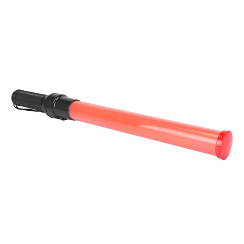 

21inch Police Battery Operated Multifunctional Warning Indicator Safety Wand 2 Flashing Modes PVC LED Traffic Baton Portable