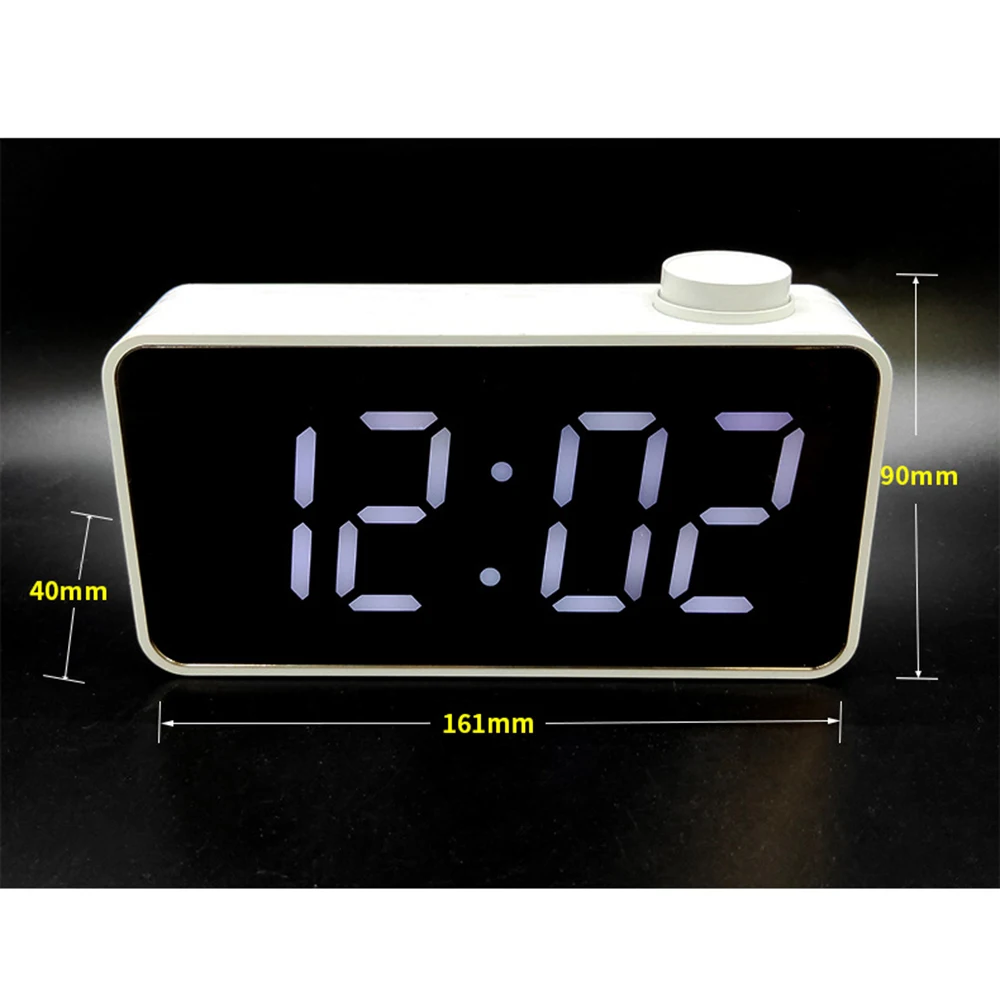 USB/Batterys настольные часы цифровые зеркальный будильник 3 раза отображает Luminance