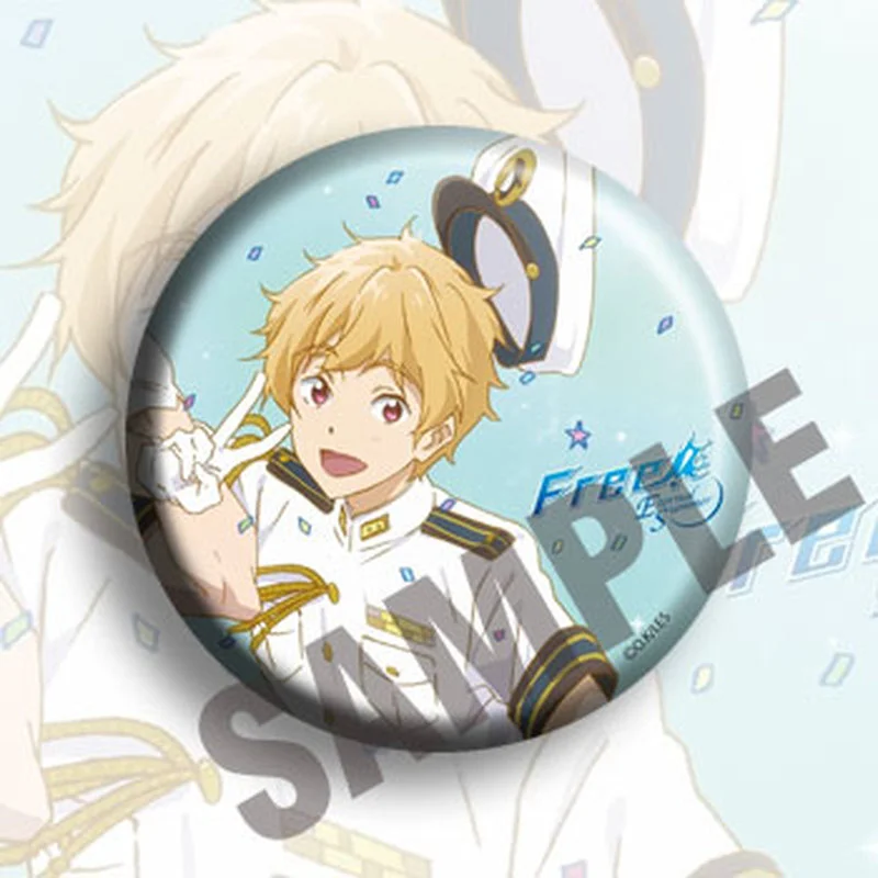FREE! Action Figure Makoto Tachibana Haruka Nanase Rin Matsuoka Nagisa Hazuki 10 Type Anime Tinplate PVC Badge Toys | Игрушки и хобби
