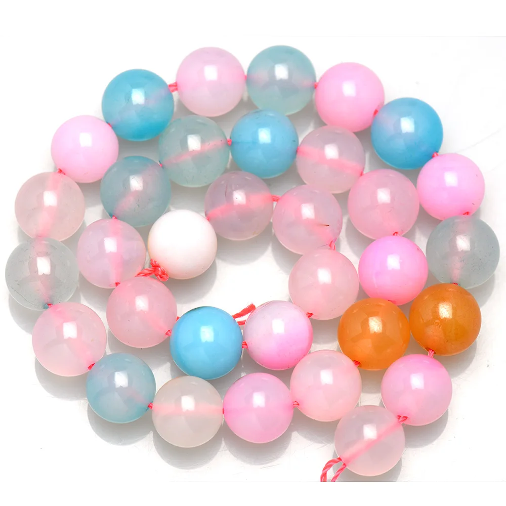Бусины из натурального камня красочный морганит круглые свободные бусины для