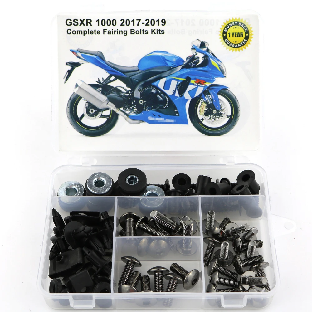 Titanium Для Suzuki GSXR1000 GSXR 1000 полное покрытие полный обтекатель Болты Комплект стальные зажимы болты для кузовных работ гайки OEM стиль - Цвет: Titanium