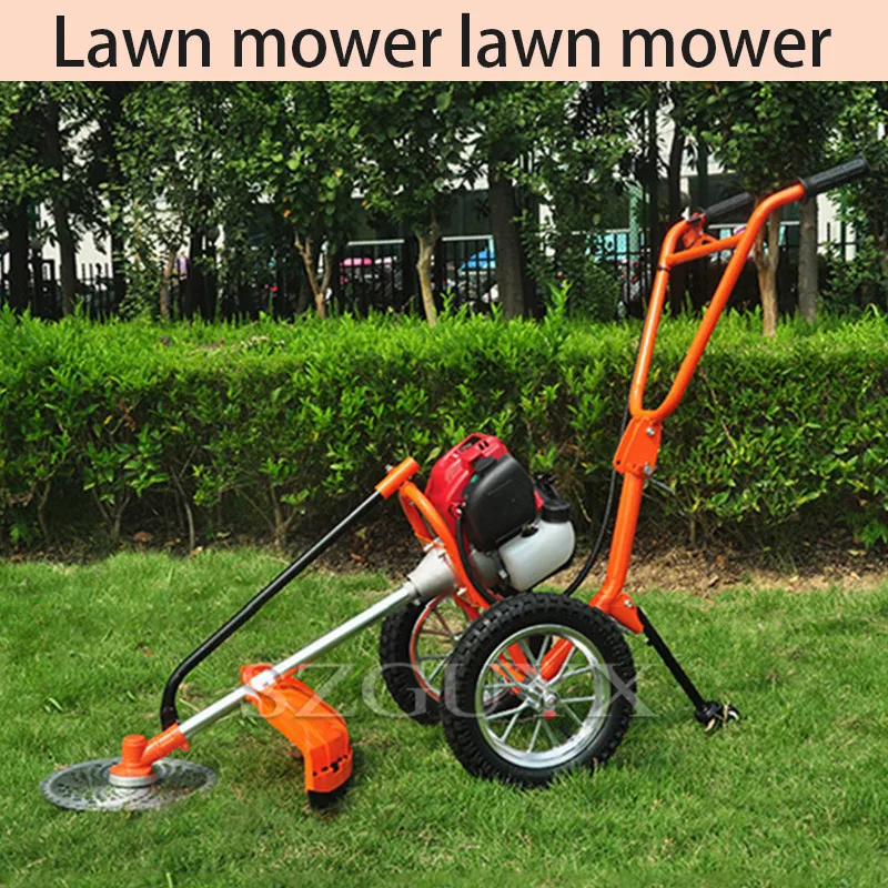 Малая бензиновая ручная нажимная газонокосилка многофункциональная для уборки