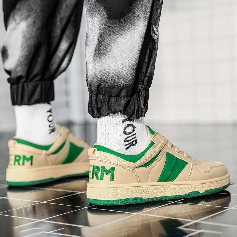 Кроссовки на плоской подошве мужские повседневная обувь для бега шнуровке