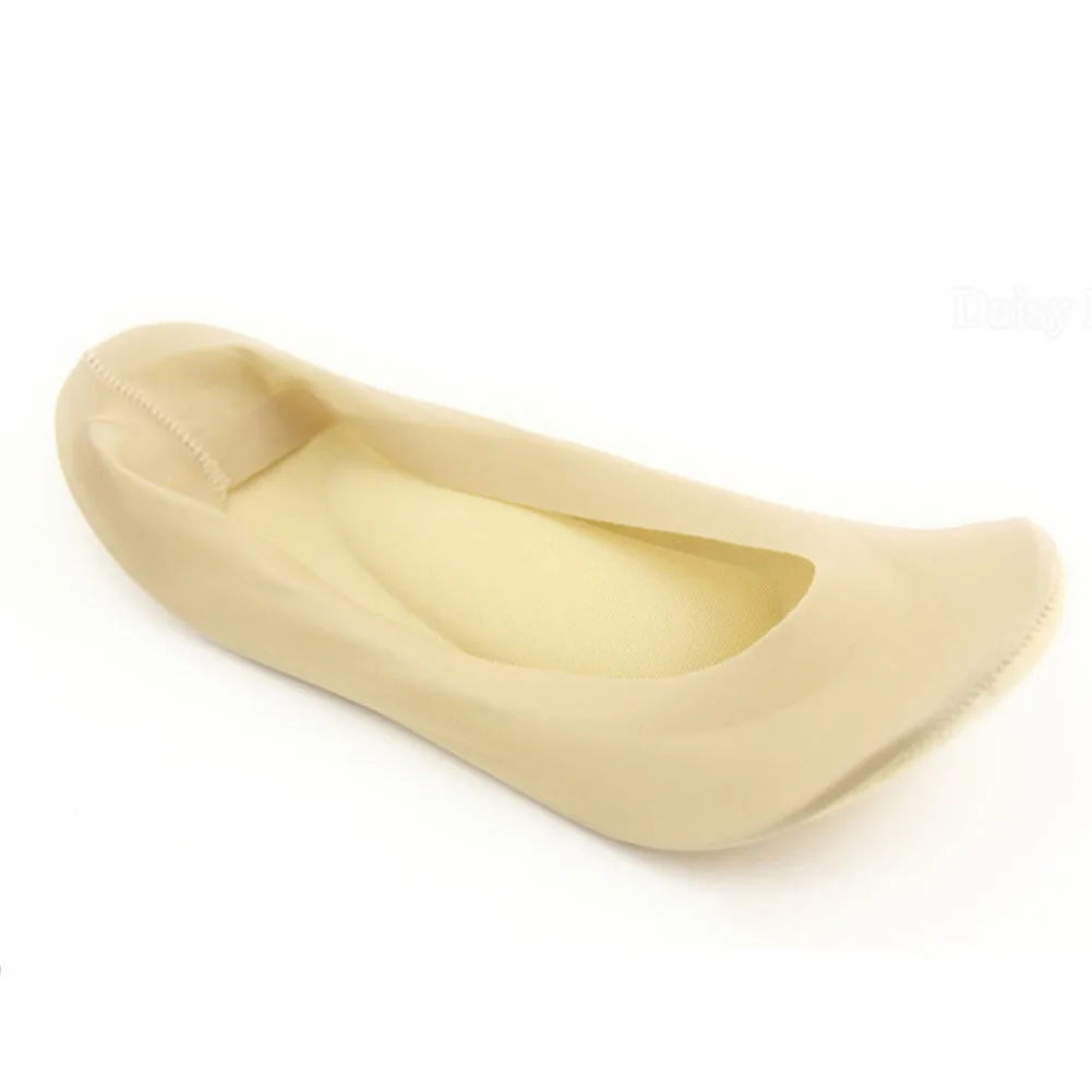 3D Arch Massage Health Care Womens Summer Socks Ice Silk Socks Shallow Mouth Silica Gel Anti-off Invisible Sock Slippers