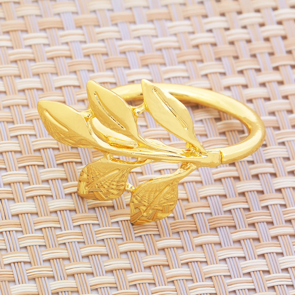 

12Pcs Serviette Rings Alloy Napkin Holder West Dinner Towel Napkin Ring Party Leaf Shape Table Decoration Accessories