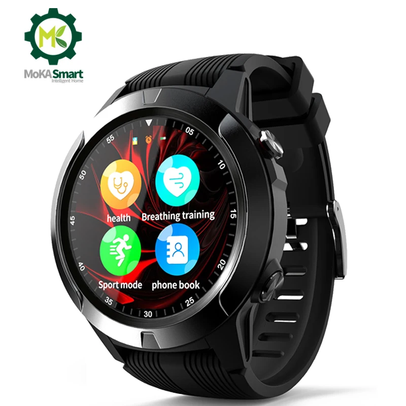 MOKA Smart watch Android Bluetooth calls SIM card GPS sport record Heart Rate Blood Pressure waterproof smartwatch men women
