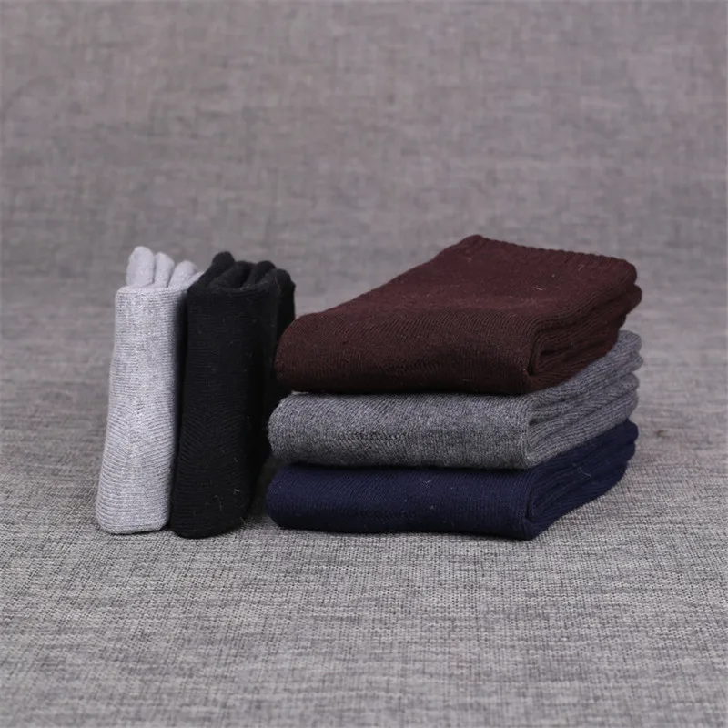 5 пар брендовых мужских Хлопковых Носков толстые теплые пушистые носки-тапочки