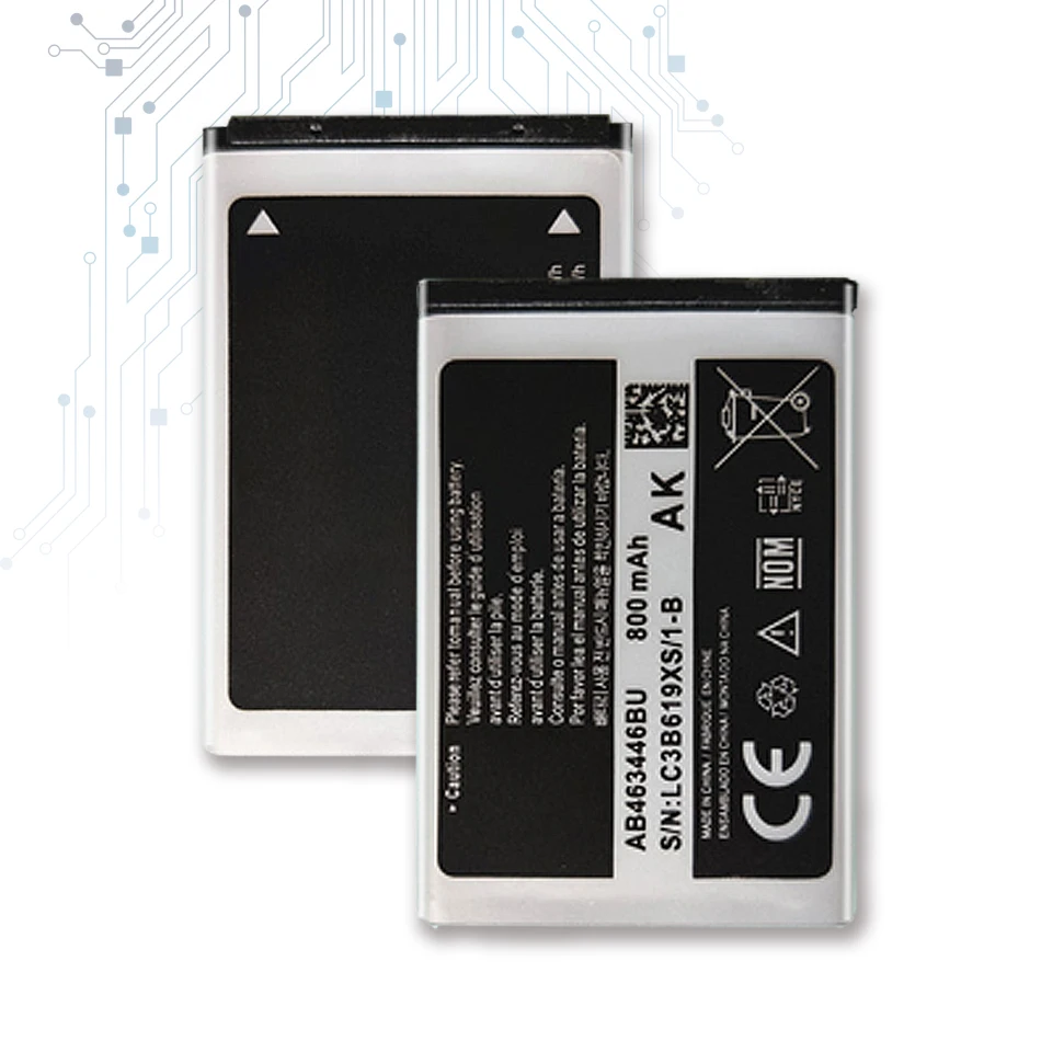 Аккумулятор для Samsung GT-C3010/C3011/C3520/E1080/E1150/E1272/SGH-E250/E900/M620/X160/X200/X210 (AB463446BU/AB553446BU/AB043446BE) |