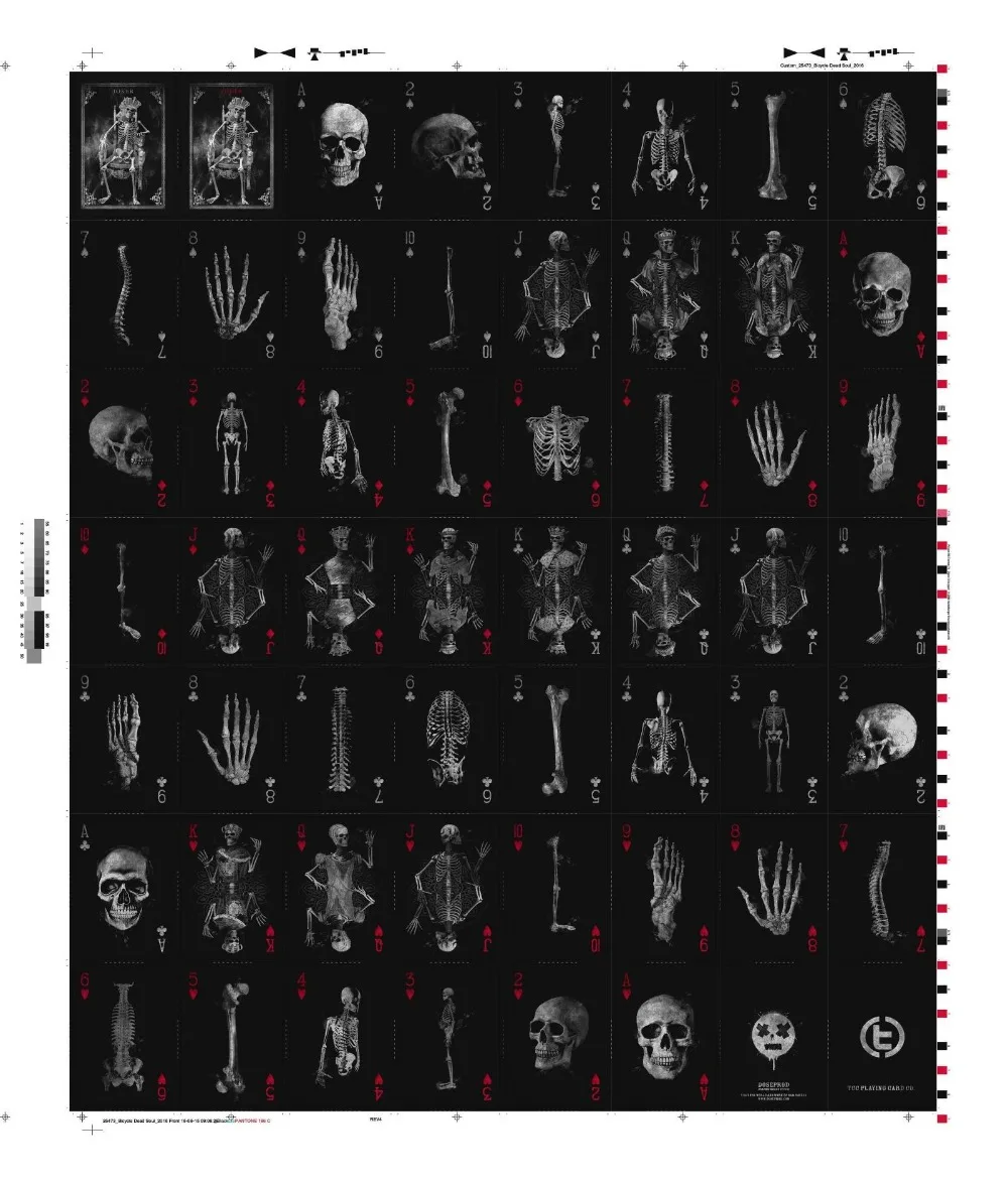 1 шт. велосипедные игральные карты Dead Soul черного цвета стандартный размер