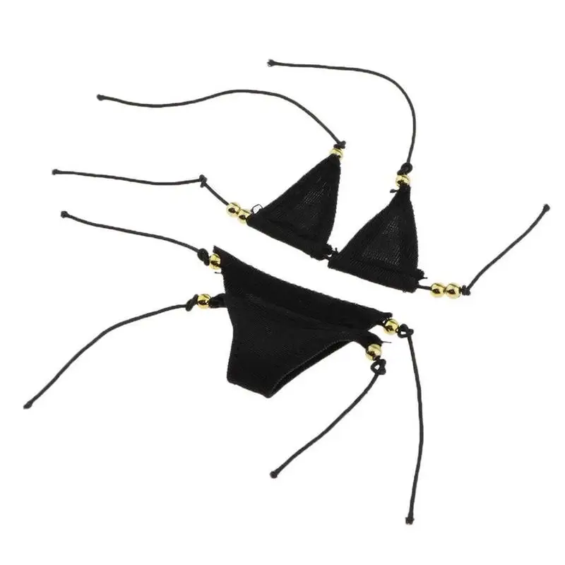 

1/6 Scale Doll Accessories Female Figure Doll Clothing Kit Bikini Swimwear With Bead Decoration For 30CM Doll