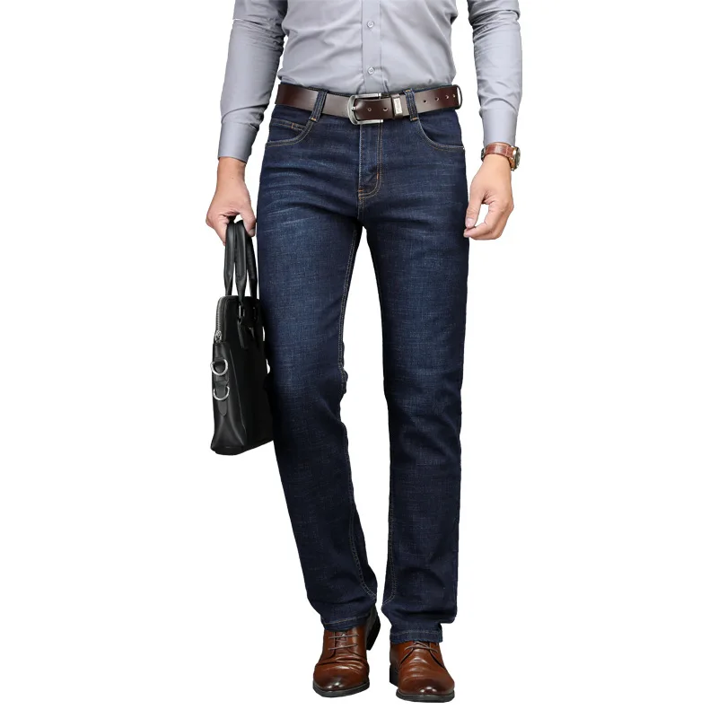 

Luren New Brand Autumn and Winter Jeans Men's Straight Stretch Slim Fit Clothes Business Casual All-match Breathable Thin