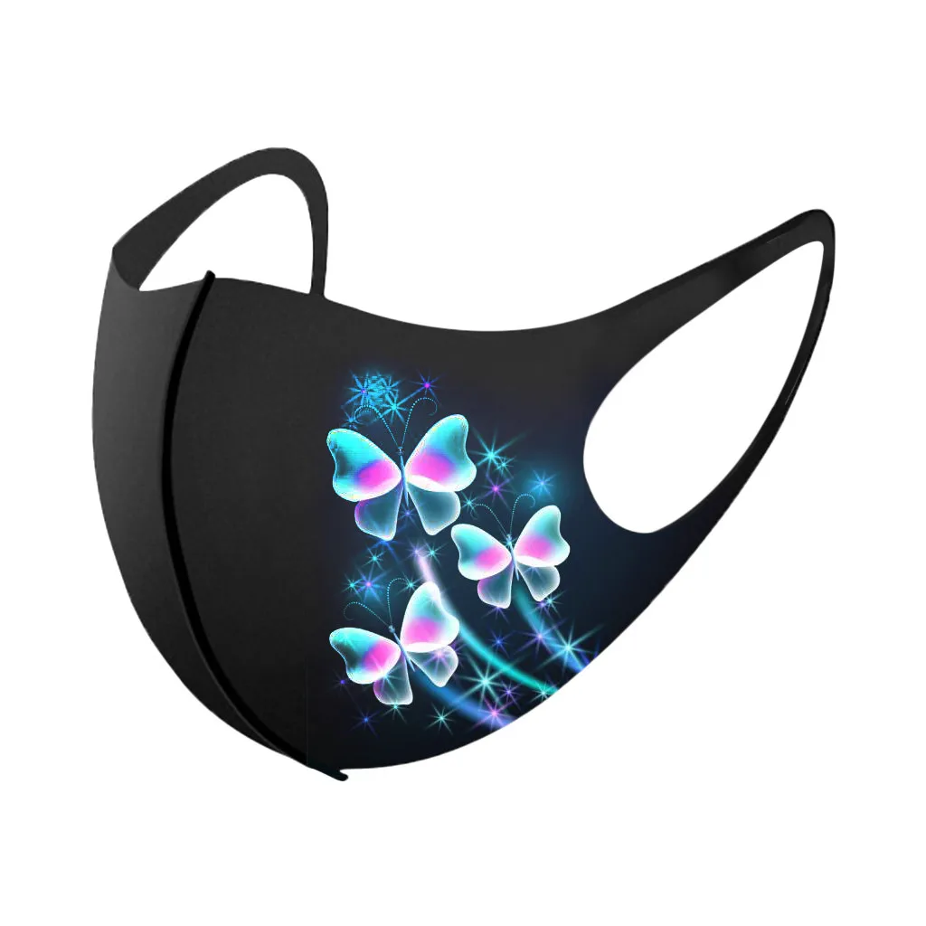 

5/10/25PCS Adult's Prints Protection Face Mask Washable Earloop Mask Windproof Mouth-muffle Face Masks Care Reusable#5