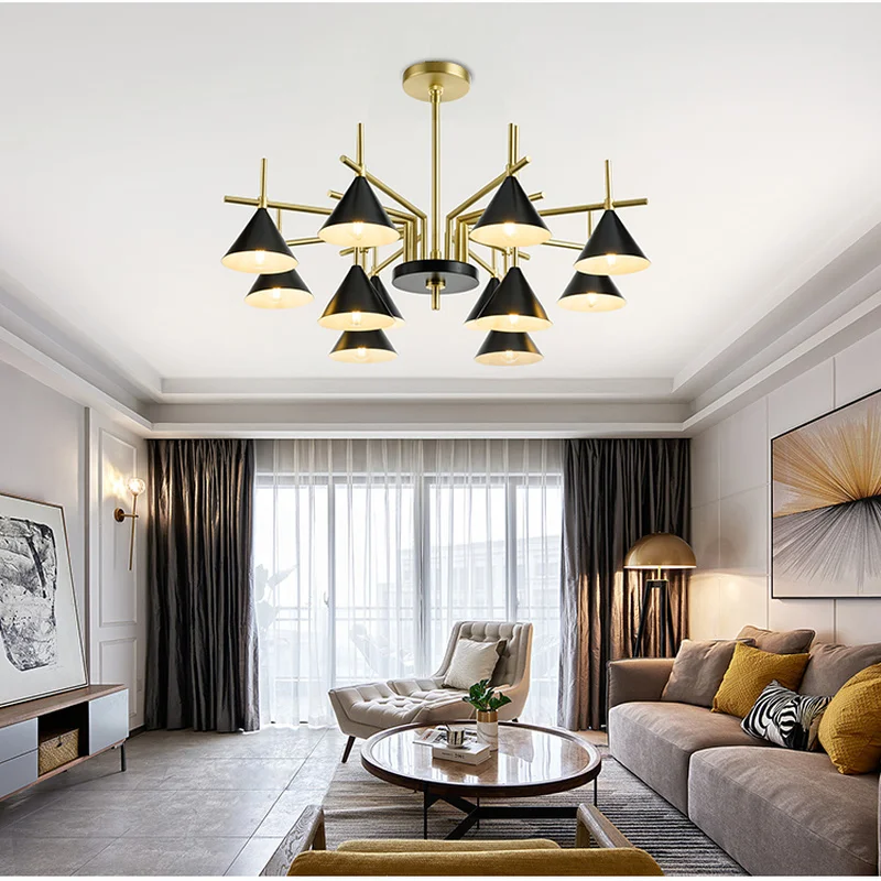 Новые Современные светодиодные люстры для Гостиная Спальня черный белый цвет