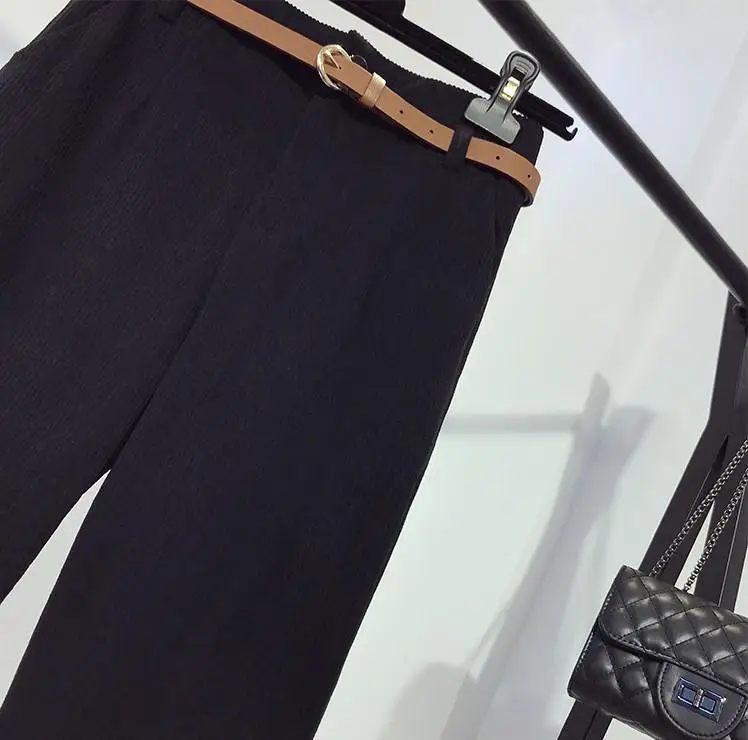 

Lauri Laki Straight Pants Women Plus Size Elegant Vintage Corduroy Wide Leg Trousers Mujer High Waist Pants Autumn Winter 2021