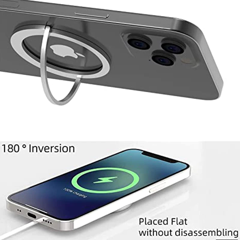 magnetic ring phone holder portable round metal business lazy stand foldable desk stable bracket for tablet samsung iphone 12 free global shipping