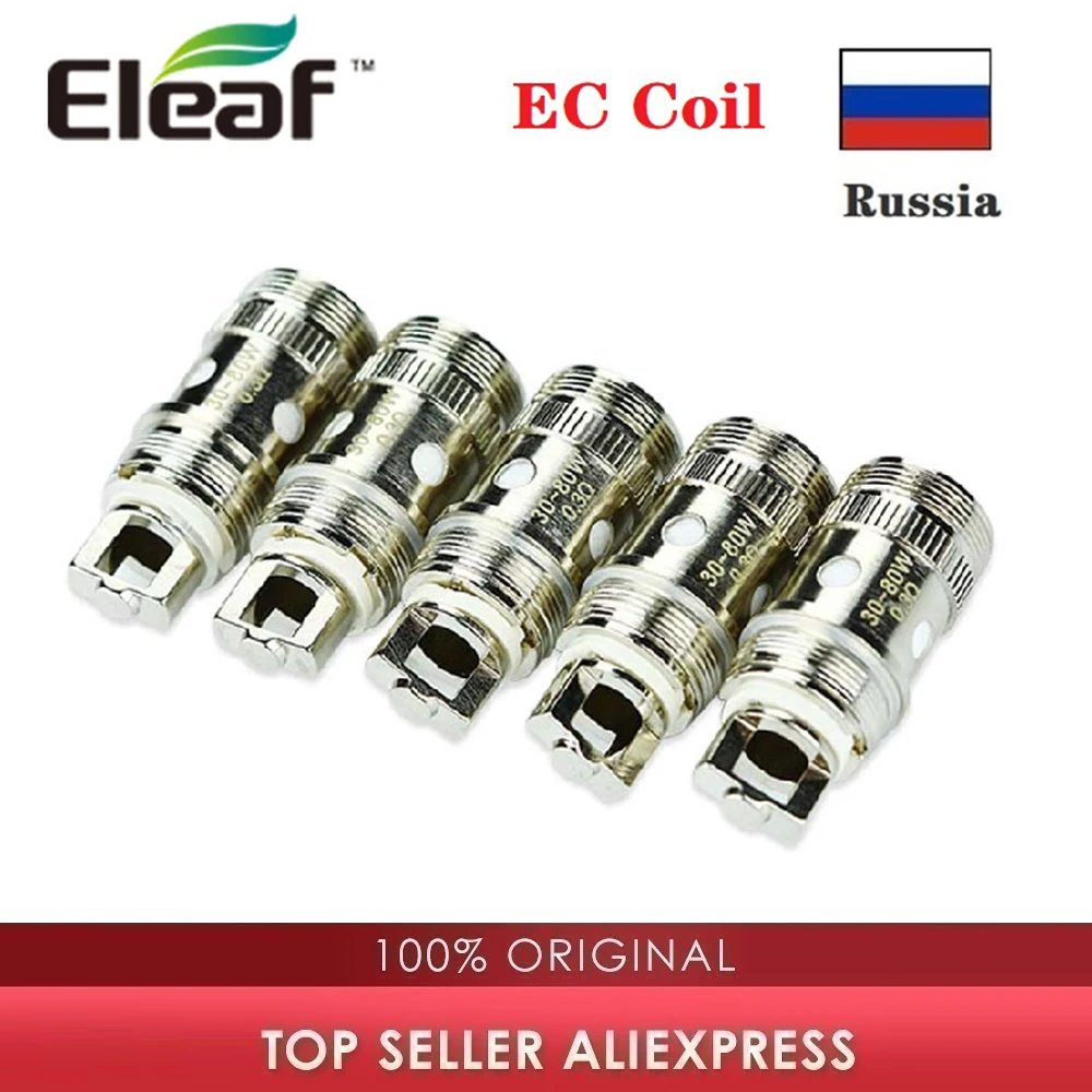 5 шт./лот Eleaf EC Головка Катушки iJust 2 для iJust2/iJust Mini/Melo 2/Melo 3/Melo 3 Mini/Lemo Атомайзер|ijust coil