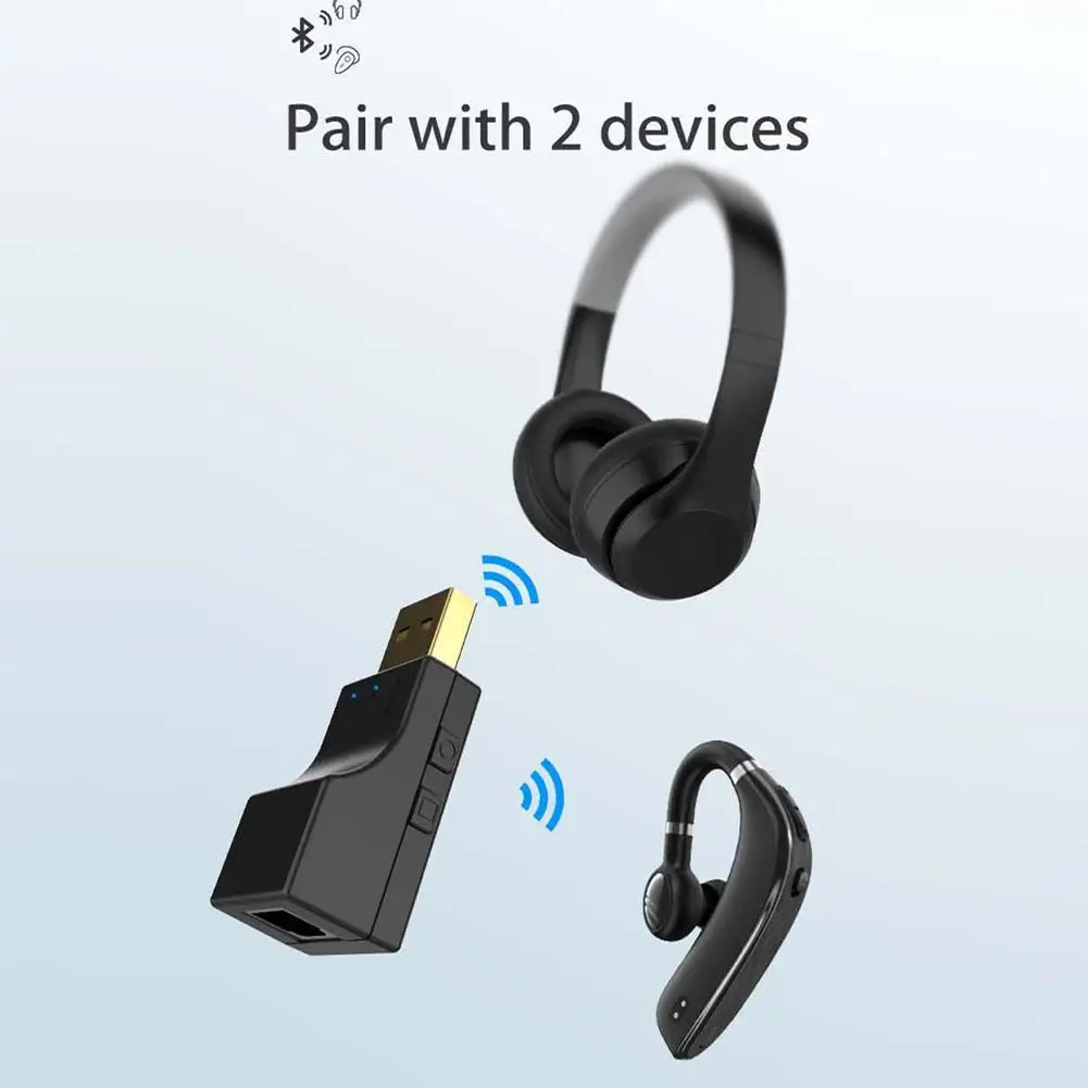 

Bluetooth Transmitter USB SPDIF 2 in 1 Bluetooth 5.0 Transmitter Lantency PC Low Audio Optical For TV Adapter Wireless R8M7