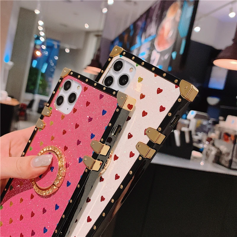 Роскошный блестящий квадратный чехол для телефона Huawei Nova 3 3i Honor 8X 10 10i 20 Lite Модный