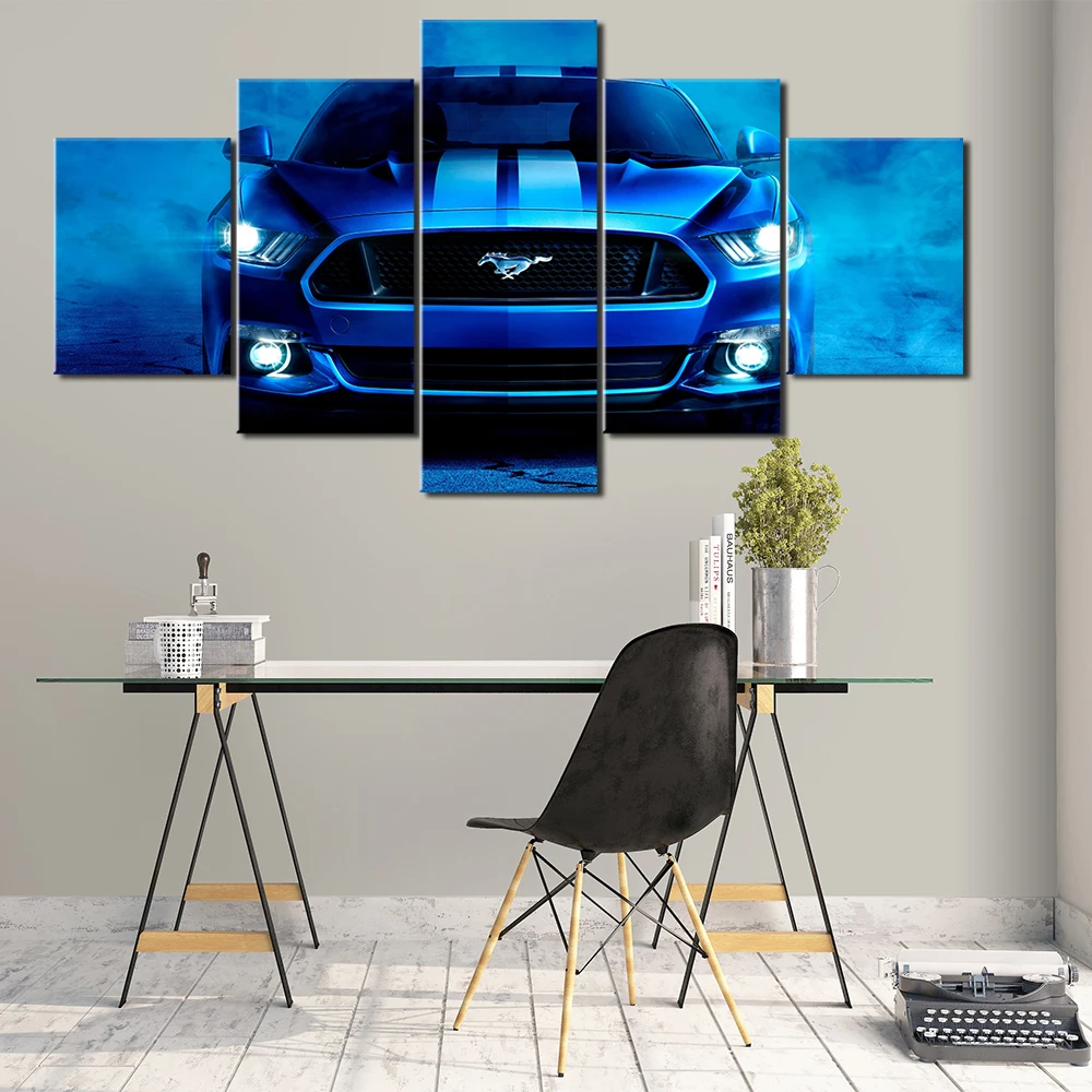 Автомобиль супер Shelby 5 панель HD печать картина на стене искусство холсте постер