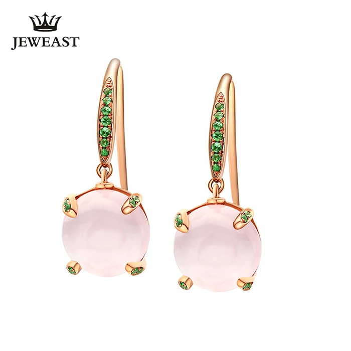 Серьги LSZB из натурального камня гибискуса серьги чистого золота 18 карат