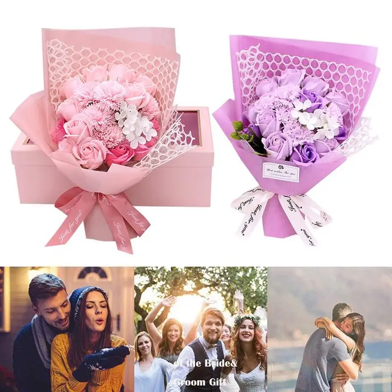 

Rose Soap Bouquet Present Valentine's Day Decoration Creative Birthday Gift Box Popular Memorial Day Gift for Girlfriend