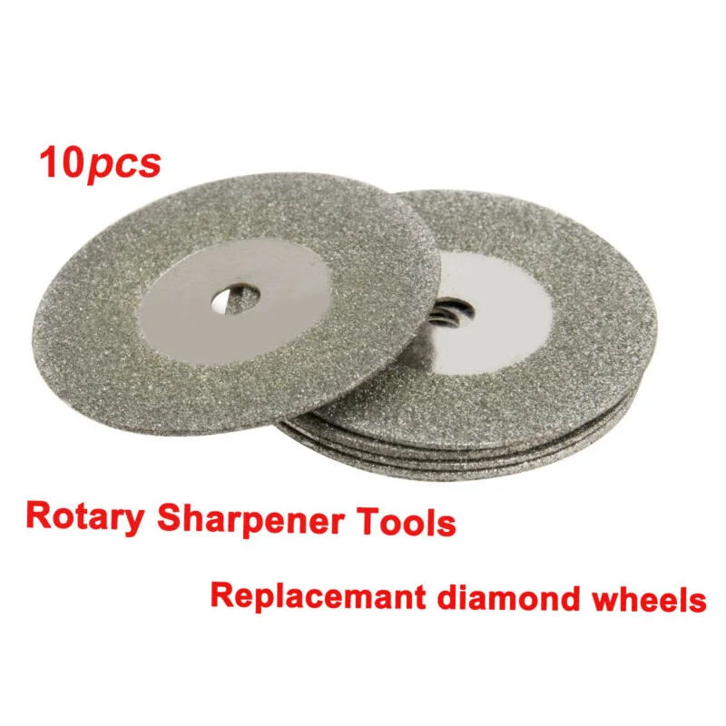 

10pcs Diamond Wheel Replacement For Tungsten Sharpener Rotary Grinding Tools Kit