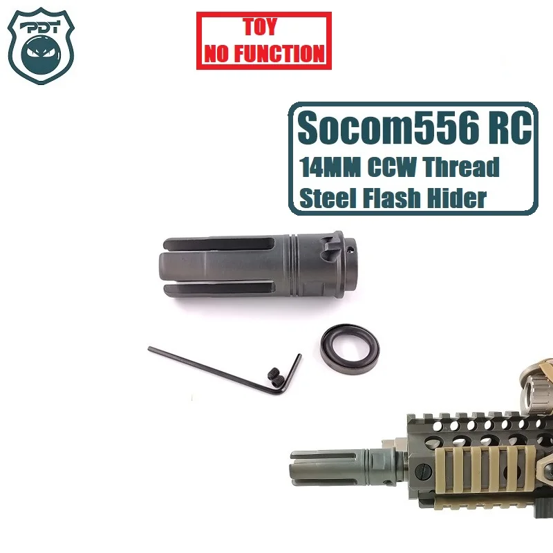 14 мм CCW резьба сталь металл Surefire SF4P Socom 556 RC Flash Hider нет функции намордник устройство для геля мяч бластер страйкбол AEG