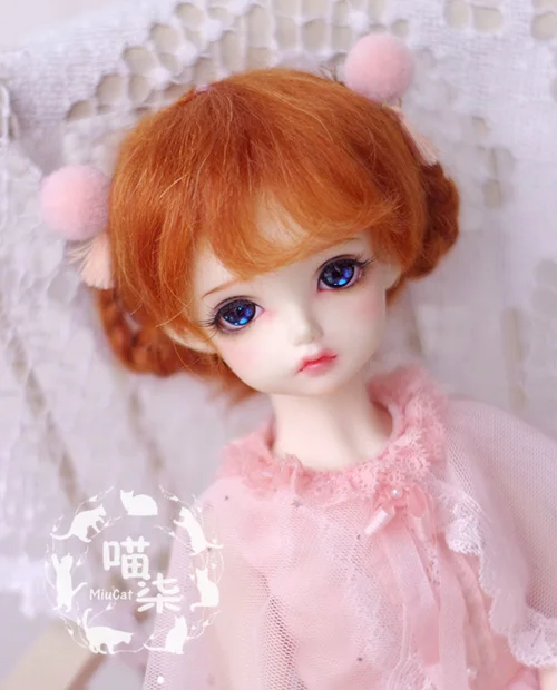 Bybrana BJD кукла с парик 1/3 1/4 1/6 1/8 1/12 из мохера Рождество красный цвет редиски, огромные косички из волос