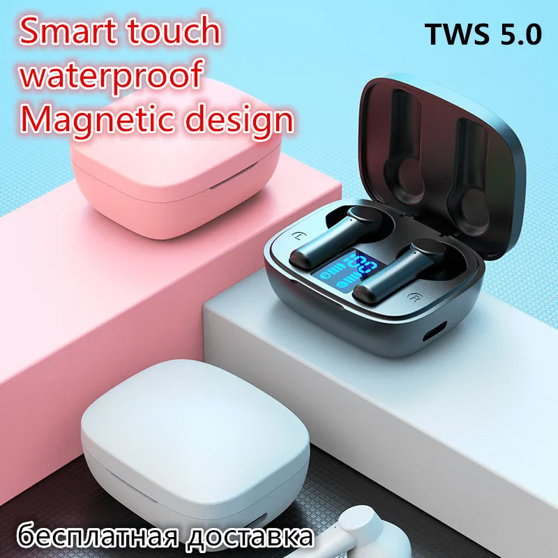

TWS Wireless Headphones Earphones Bluetooth Headset Magnetic Touch Waterproof Gaming Earphone In-ear Earplugs for Smart Phone