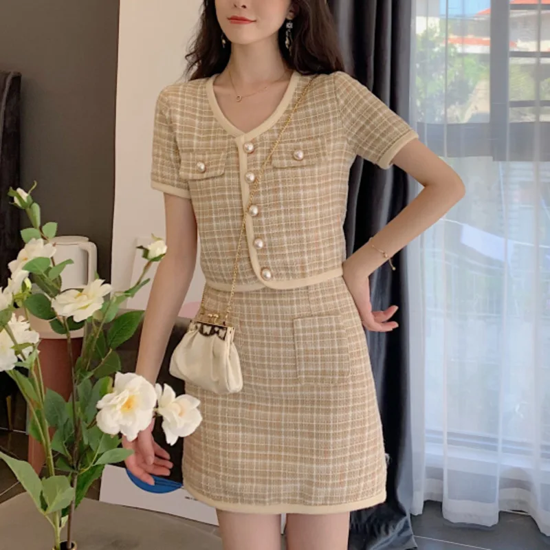 

vetement femme 2021 Two Piece Set women Crop Top + Skirts suit Summer 2 piece sets womens outfits ensemble femme shorts female