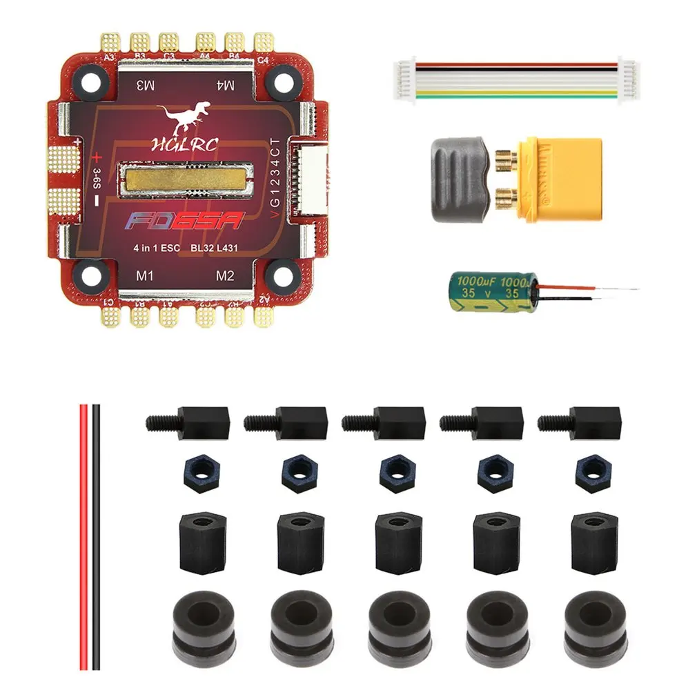 HGLRC Forward 45A 4 в 1 Мини ESC 20x20 мм BLHeli_32 2-6S для FD445 стек FPV гоночный Дрон многороторный