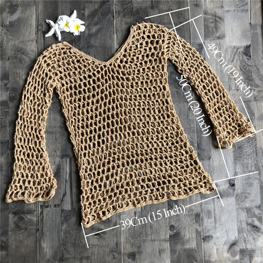 Женская Сетчатая футболка в сетку летняя 2020 с длинным рукавом и круглым вырезом