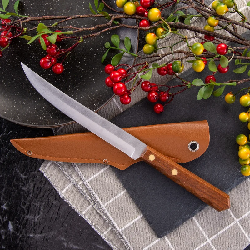 

6.5 Inch Stainless Steel Long Fruit Knife Fruit Blade Household Peeling Fruit Belt Knife Cover