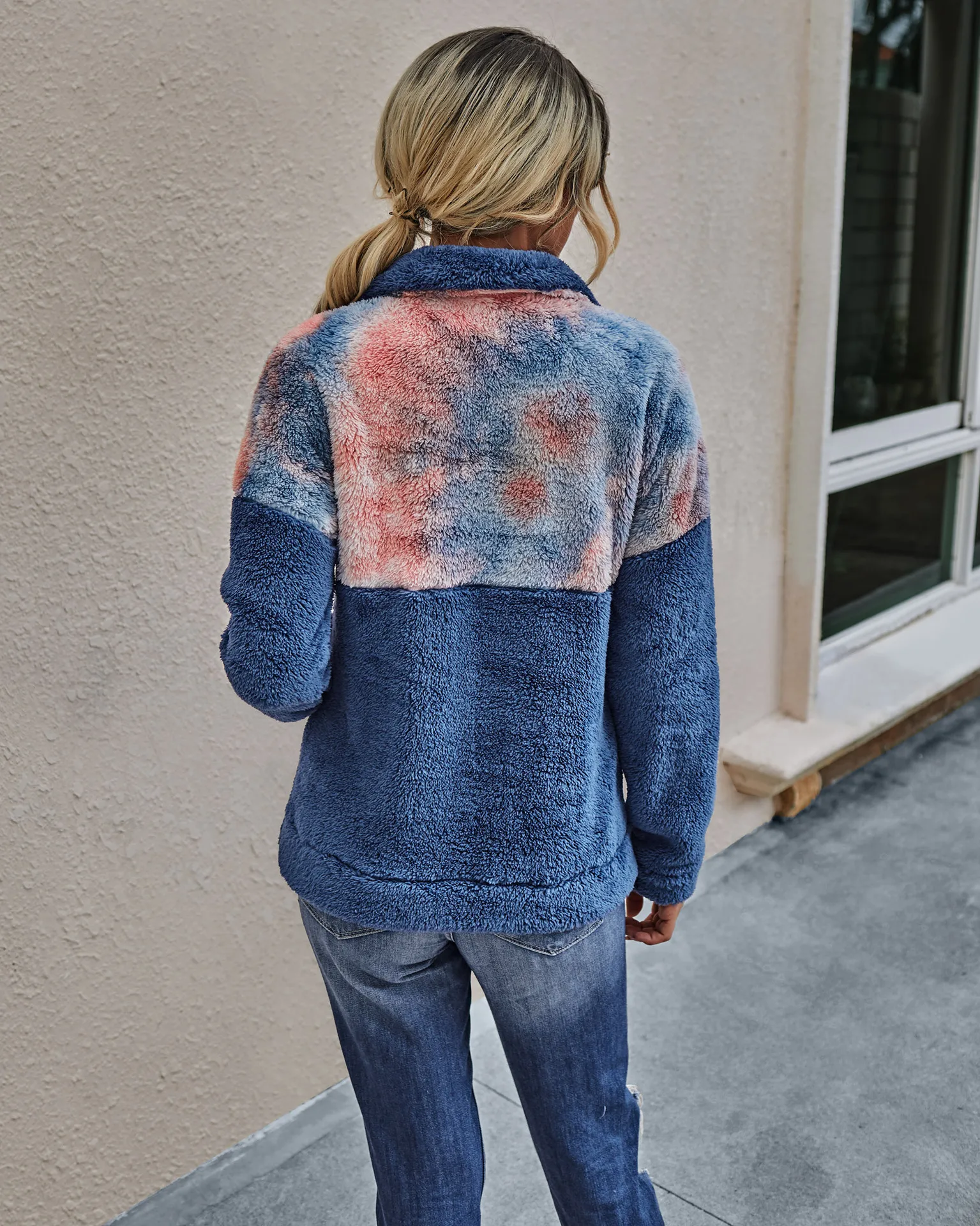 

Fanco Women Sweatshirt Winter Clothes 2020 Women's Fashion Casual Hoodies Tie-dye Patchwork Plush Women's Sweatshirt