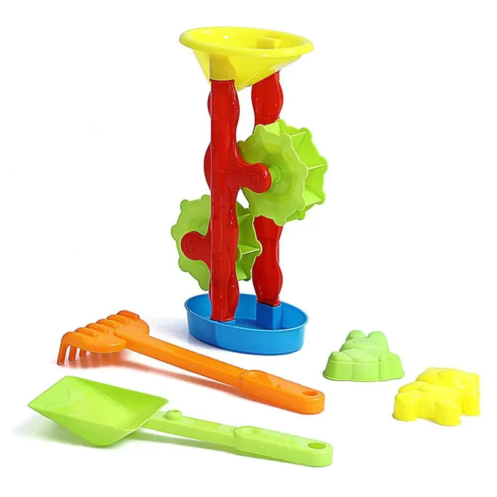 

5Pcs Kids Children Outdoor Beach Hourglass Rake Shovel Mold Pretend Play Toy Set