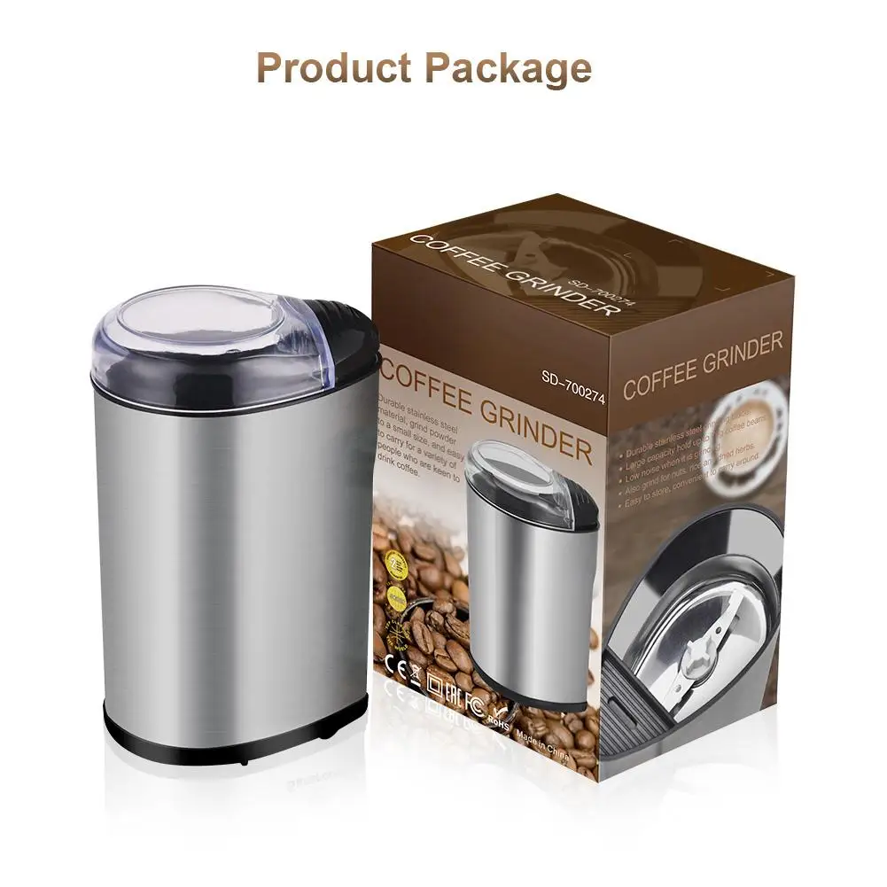 

220W Multifunctional Electric Coffee Grinder Low Noise For Coffee Beans, Rice, Herbs, Grains And Spices