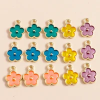 10pcs colorful sakaru flower charms for earrings bracelet necklaces making handmade pendants diy jewelry making accessories