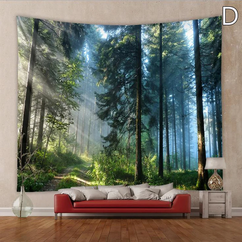 Лесное растение искусственный пейзаж гобелен настенное украшение мандала