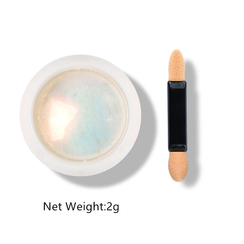 1 коробка Переливающаяся жемчужная оболочка пудра Хамелеон неоновый лак для